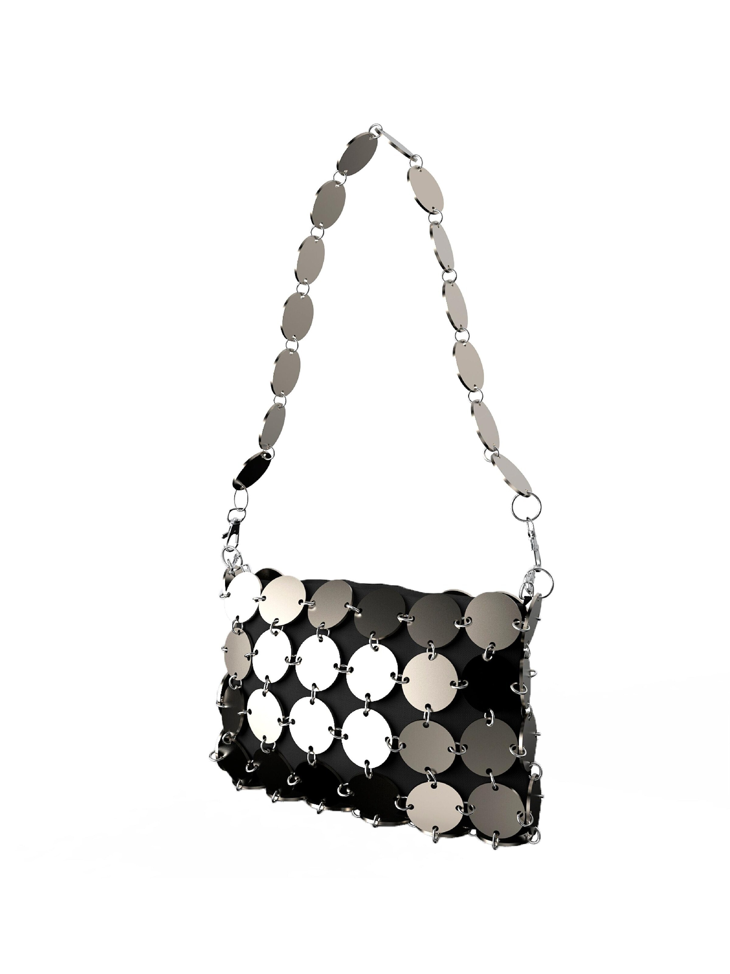 MAS1 Shoulder bag 'CH Steel Chain' in Black: front