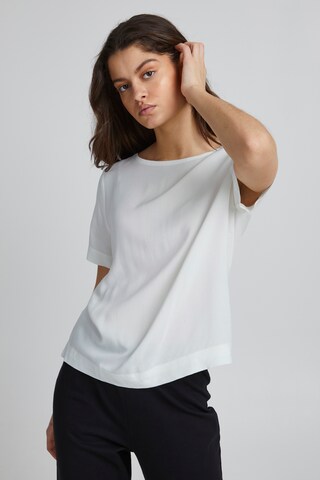 ICHI - Blusa 'IHMAIN SS' em branco