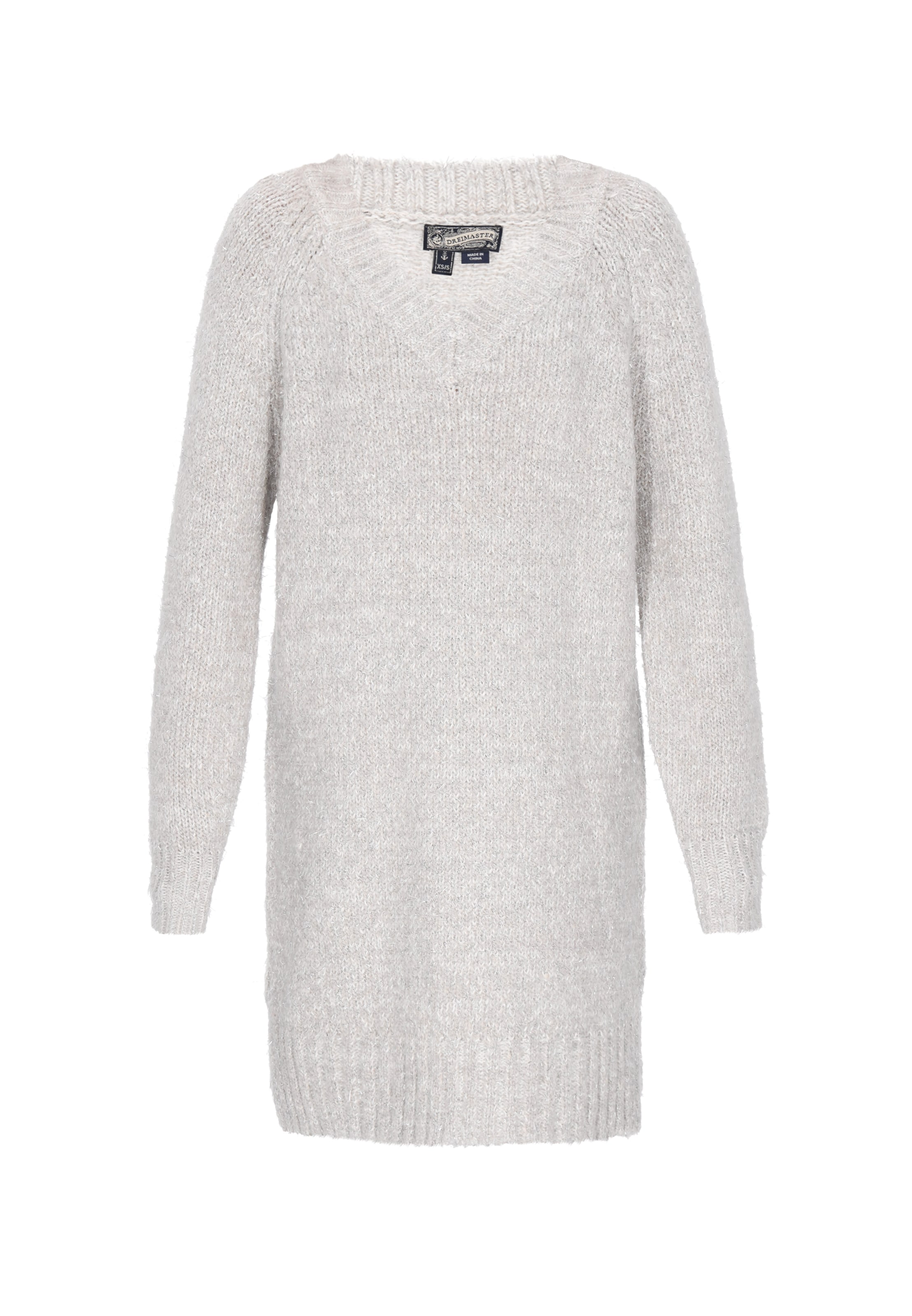 DreiMaster Vintage Gebreide jurk in Wit: voorkant