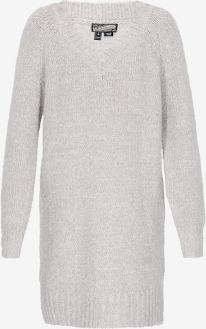 DreiMaster Vintage Gebreide jurk in Wit: voorkant