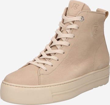 Paul Green Sneakers hoog in Beige: voorkant