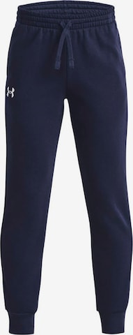 Effilé Pantalon de sport UNDER ARMOUR en bleu : devant