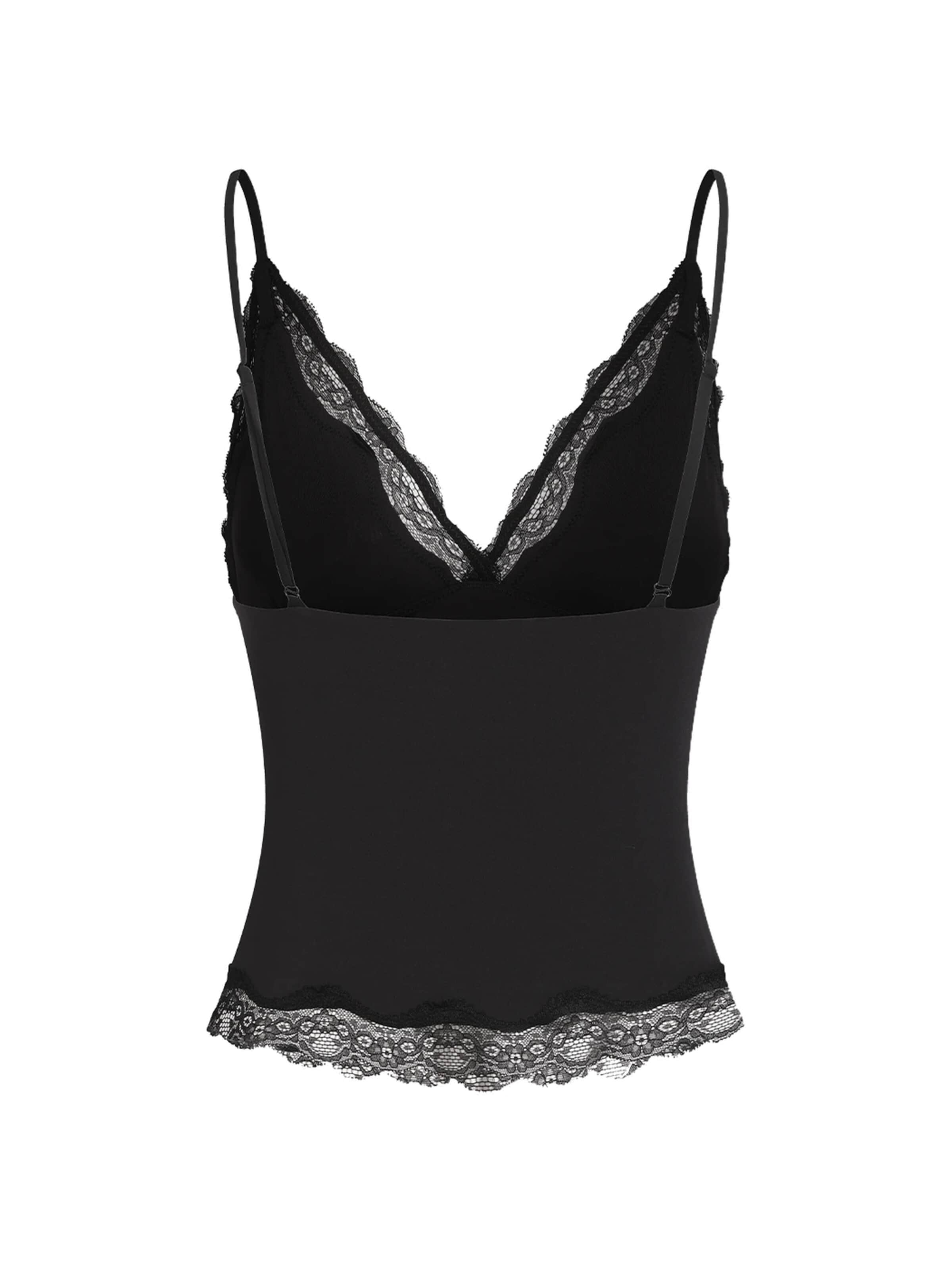 cfab Top 'Deep Neck Lace Top'‌‌‌‌‌‌‌‌ in Schwarz