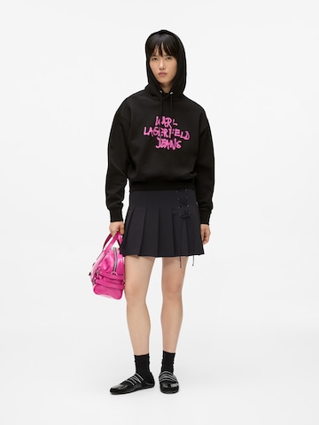 juoda KARL LAGERFELD JEANS Megztinis be užsegimo 'Graffiti'