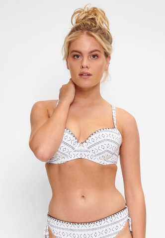 LingaDore T-shirt Bikinitop in Wit: voorkant