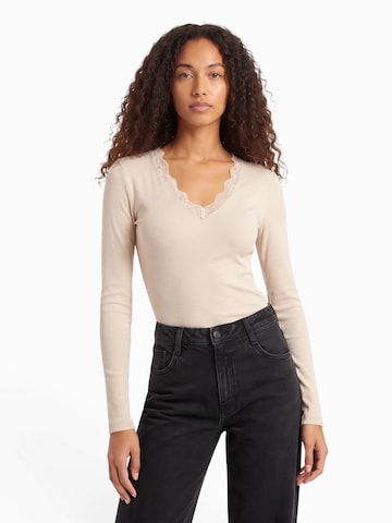 Mavi Shirt in Beige: voorkant