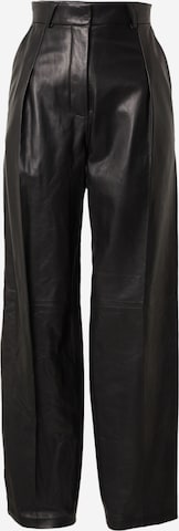 IRO Loose fit Pleated Pants 'EVELI' in Black: front