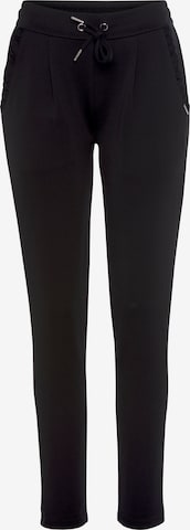 LAURA SCOTT Regular Pants in Black: front