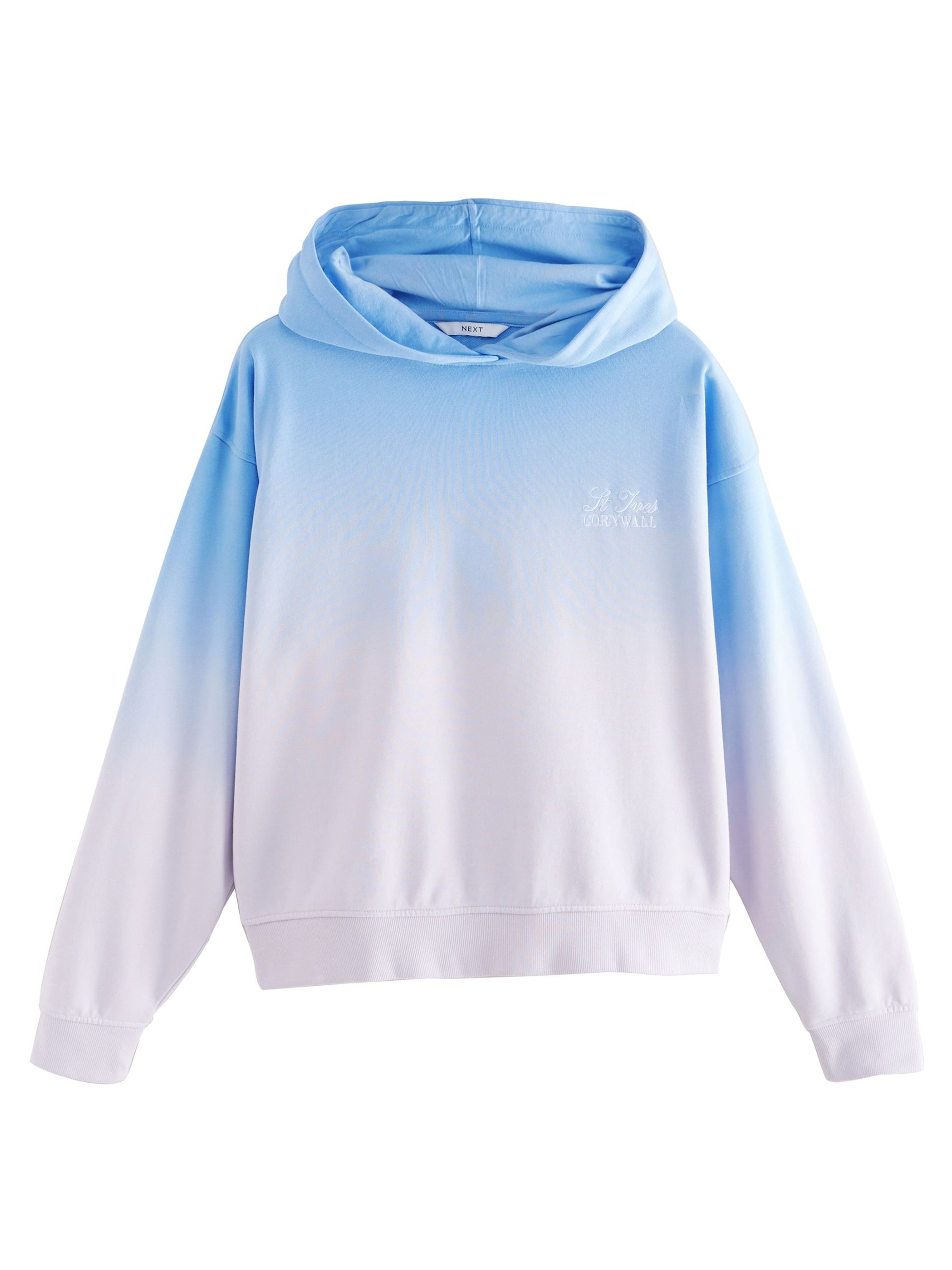 Next Sweatshirt i blå: framsida