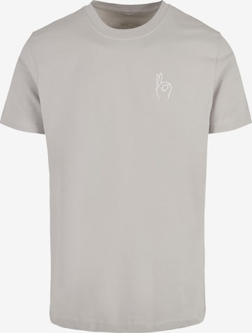 MT Men T-Shirt 'Easy Sign' in Grau: Vorderseite