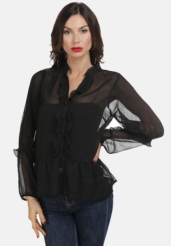 faina Blouse in Zwart: voorkant