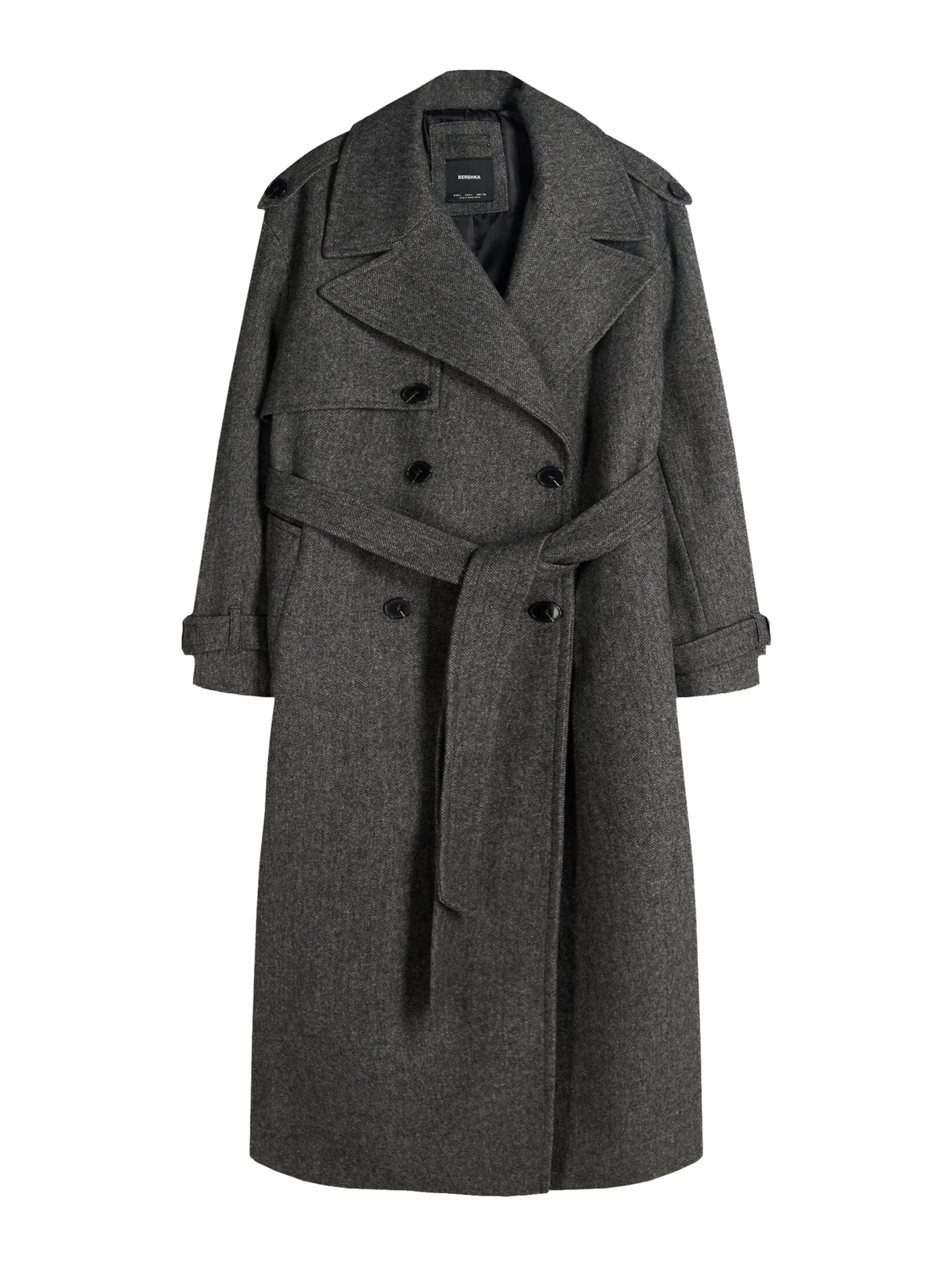 Bershka Overgangsfrakke i grå: forside