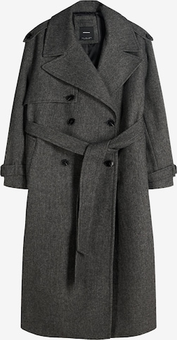 Manteau mi-saison Bershka en gris : devant