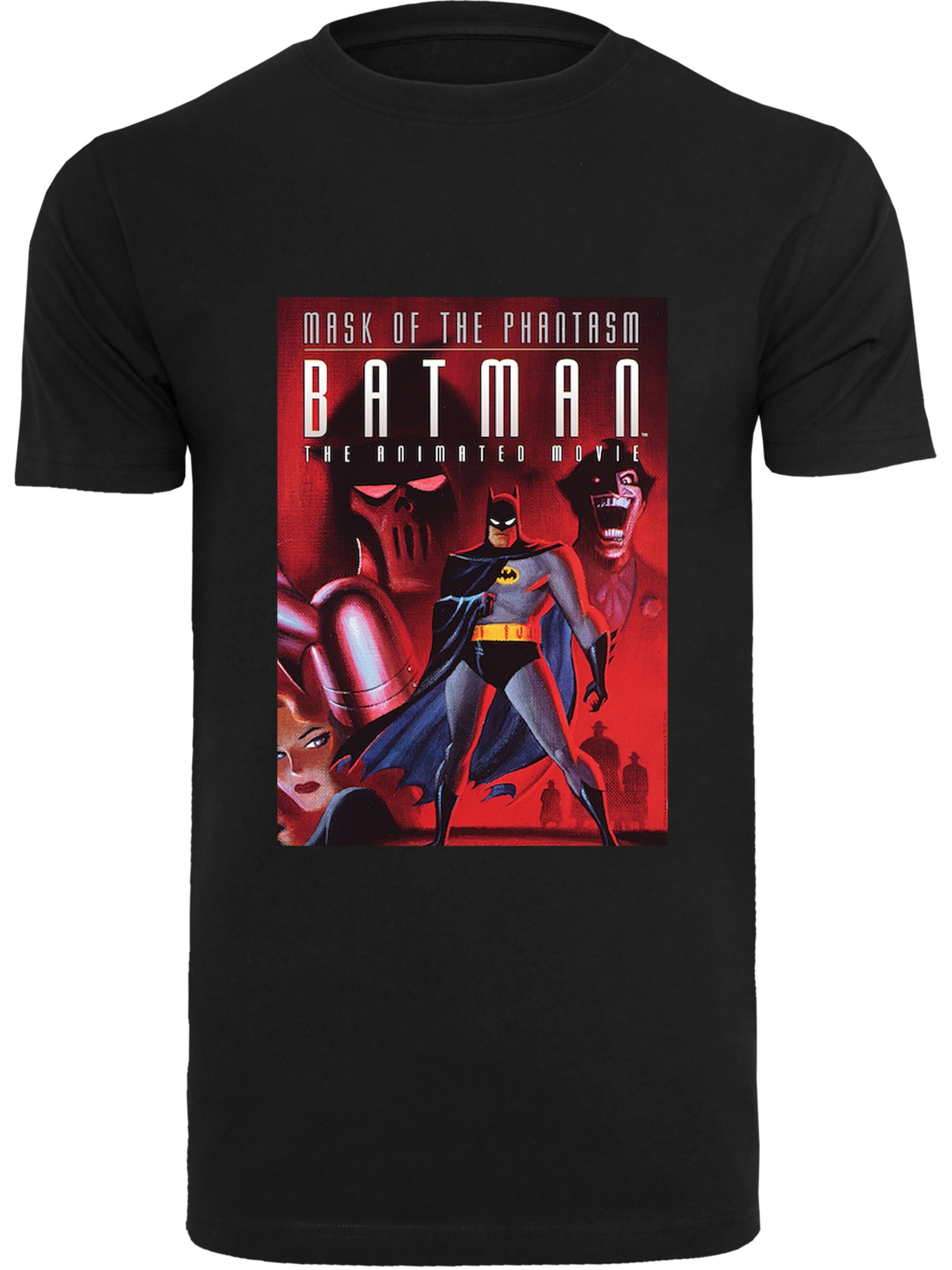 F4NT4STIC Shirt 'DC Comics Batman Mask Of The Phantasm' in Zwart: voorkant