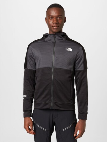 THE NORTH FACE Athletic fleece jacket in Black: front