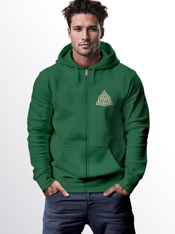 Neverless Zip-Up Hoodie 'Valhalla' in Green