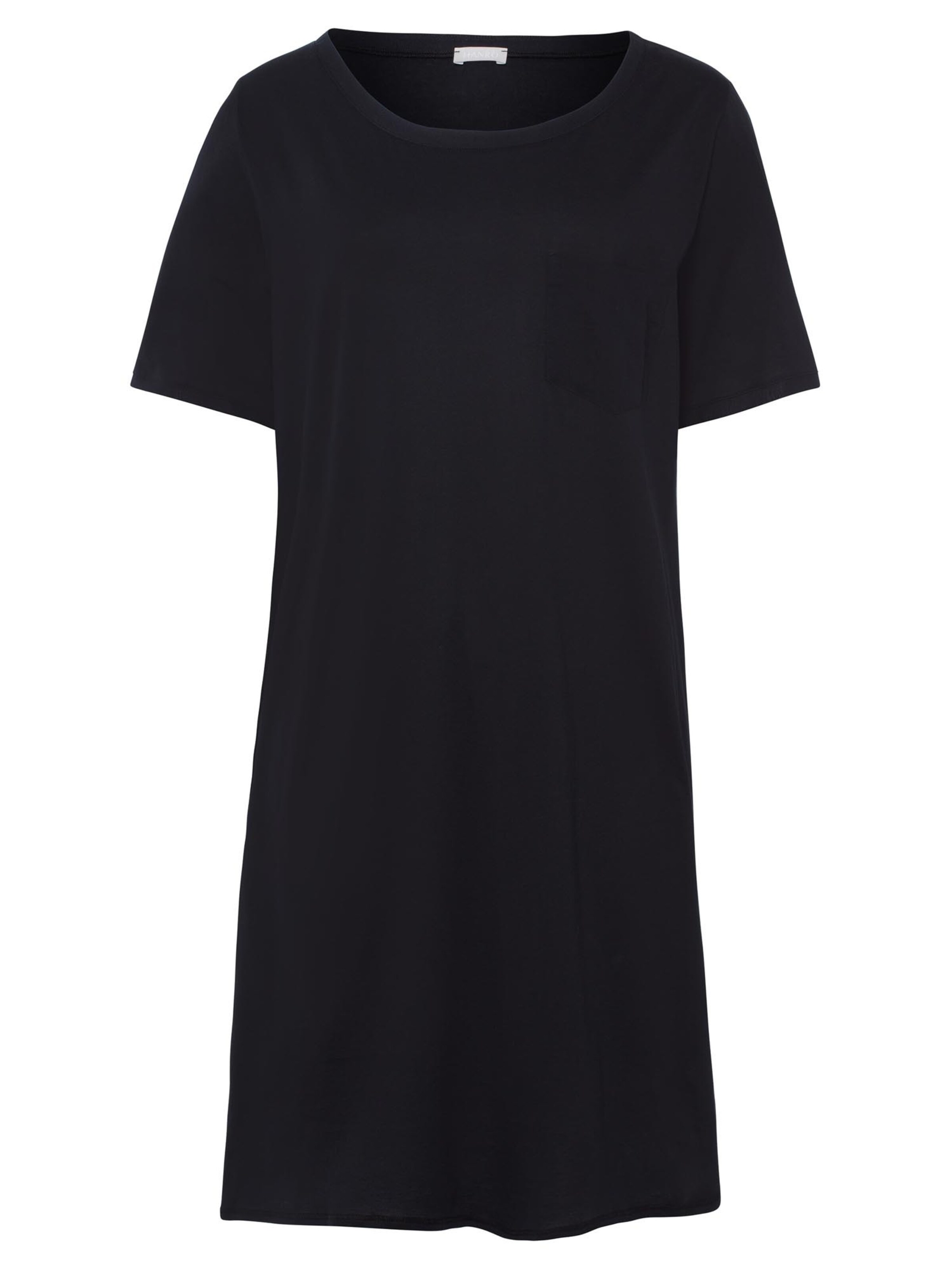 Hanro Nightgown 'Cotton Deluxe' in Black: front