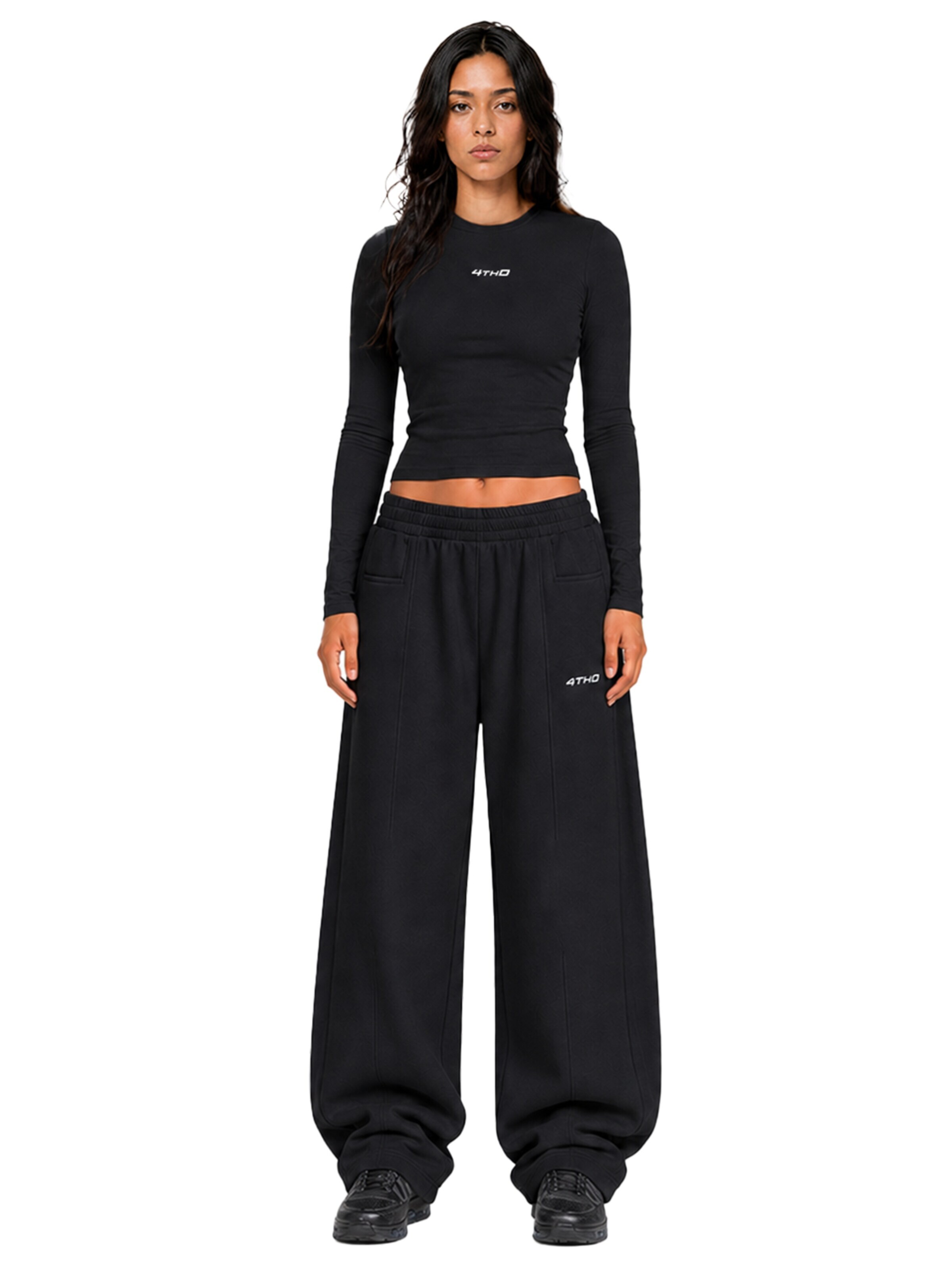 4thD Loosefit Sportbroek 'Sweatpant - Black' in Zwart