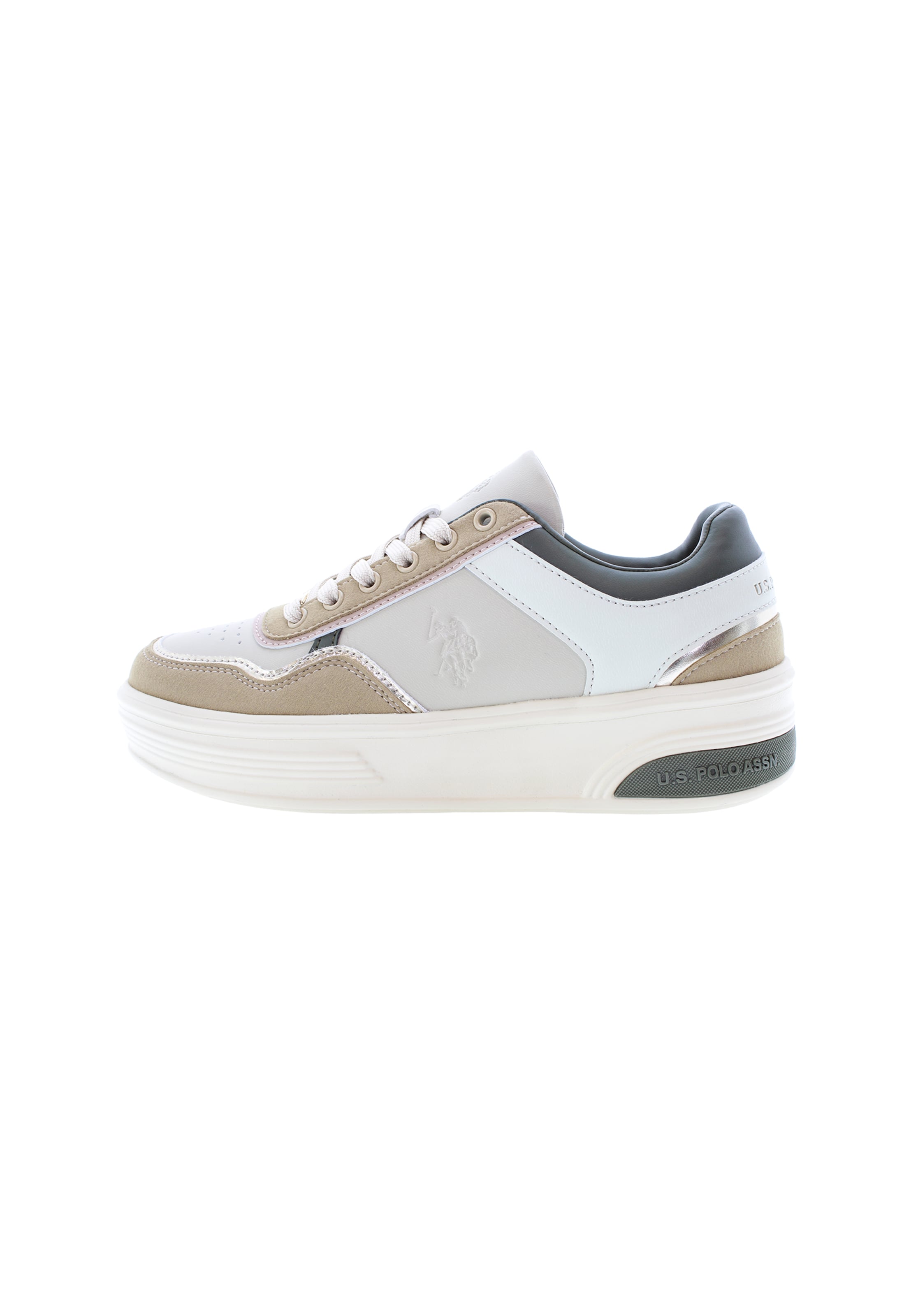Sneaker bassa di U.S. POLO ASSN. in beige: frontale