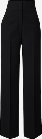 HUGO Szeroka nogawka Spodnie w kant 'Himia' w kolorze czarny: przód