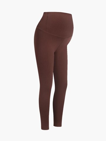 cfab (formerly creamy fabrics) Leggings 'Seamless Umstandsleggings mit hohem Bund'‌‌‌‌ in Braun: Vorderseite