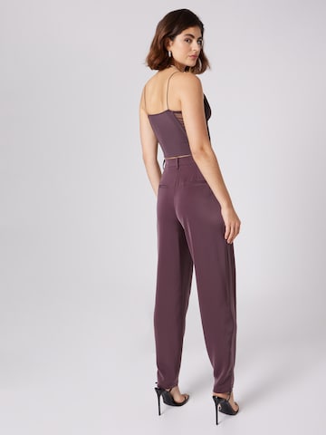 Guido Maria Kretschmer Women Tapered Pleat-front trousers 'Jasmin' in Purple