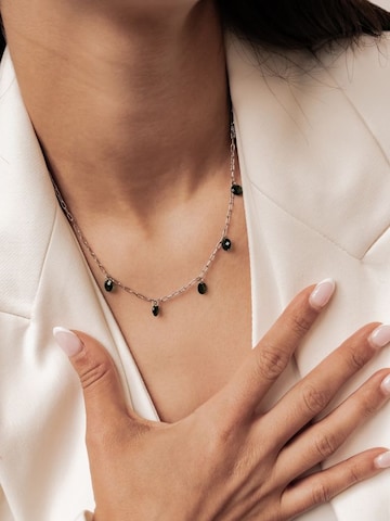 Hey Happiness Ketting 'Green Glow' in Zilver