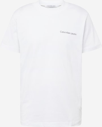 T-Shirt Calvin Klein Jeans en blanc : devant