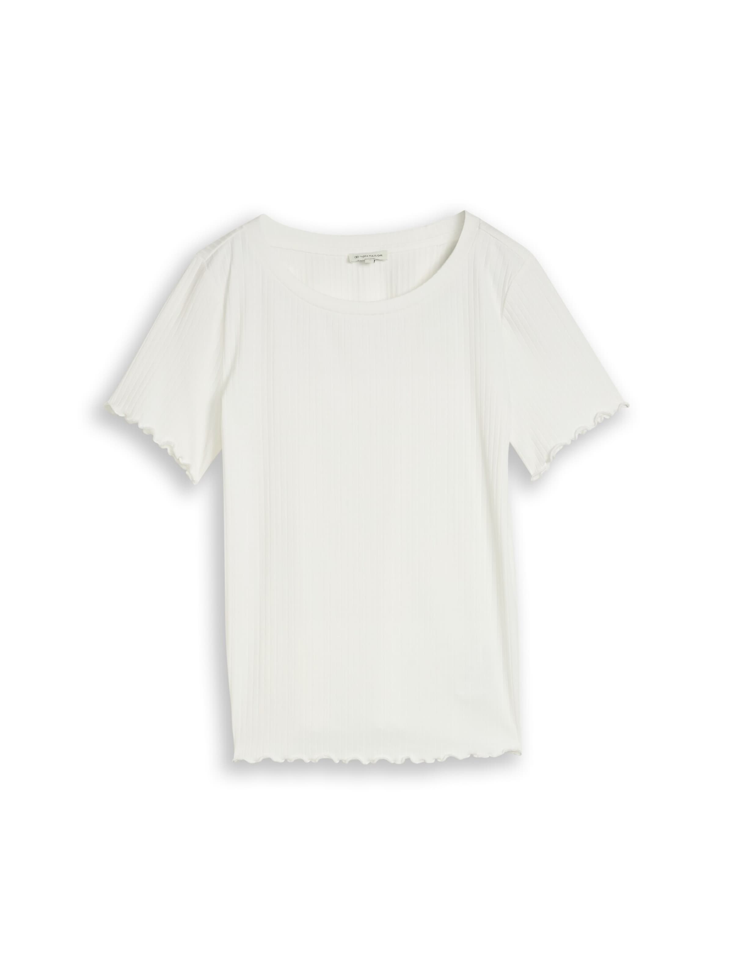 TOM TAILOR T-Shirt in Weiß: Vorderseite