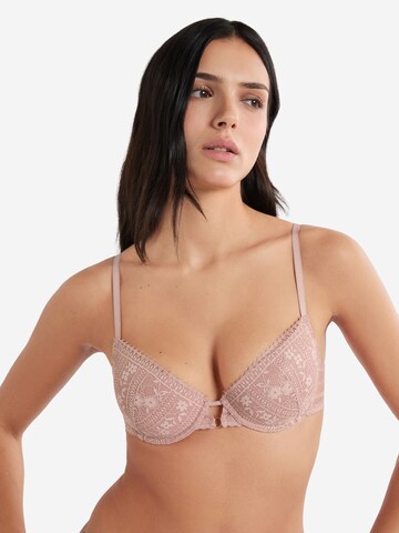 T-shirt Reggiseno 'Aura' di ETAM in rosa: frontale