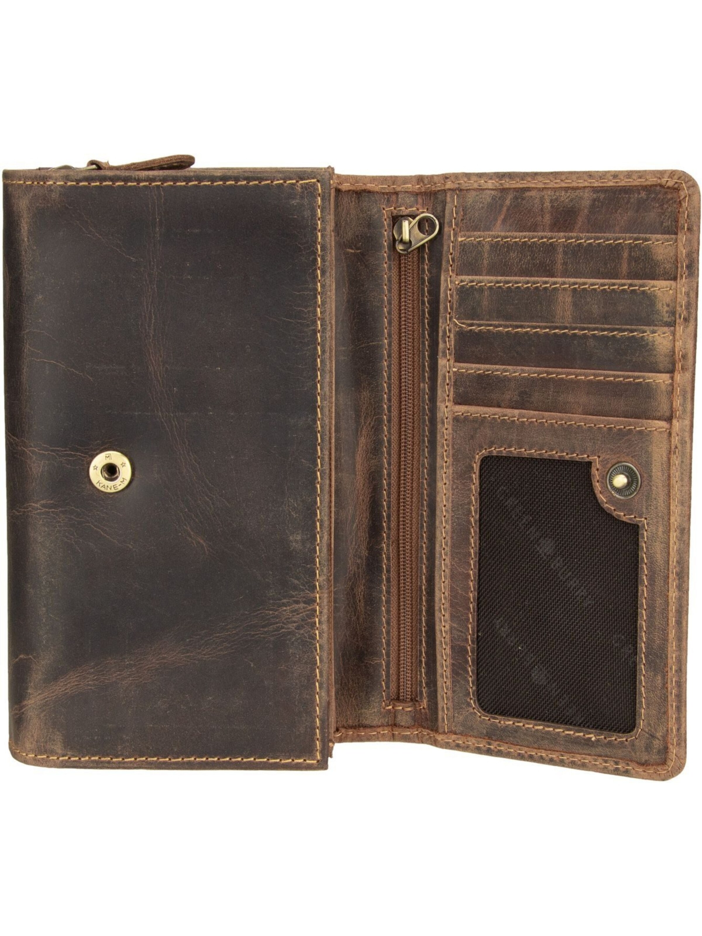 GREENBURRY Portemonnee 'Vintage 1533' in Bruin