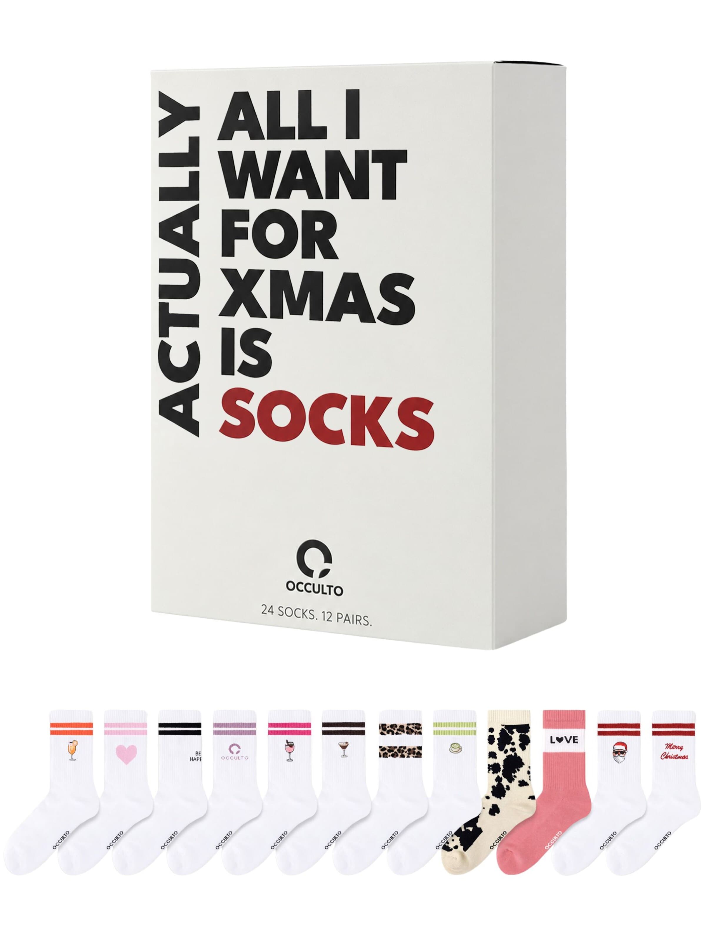 Occulto Socken 'Calendar'‌‌‌‌‌ in Weiß