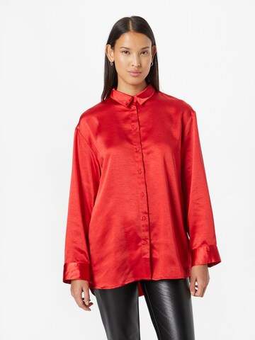 Camicia da donna di BZR in rosso: frontale