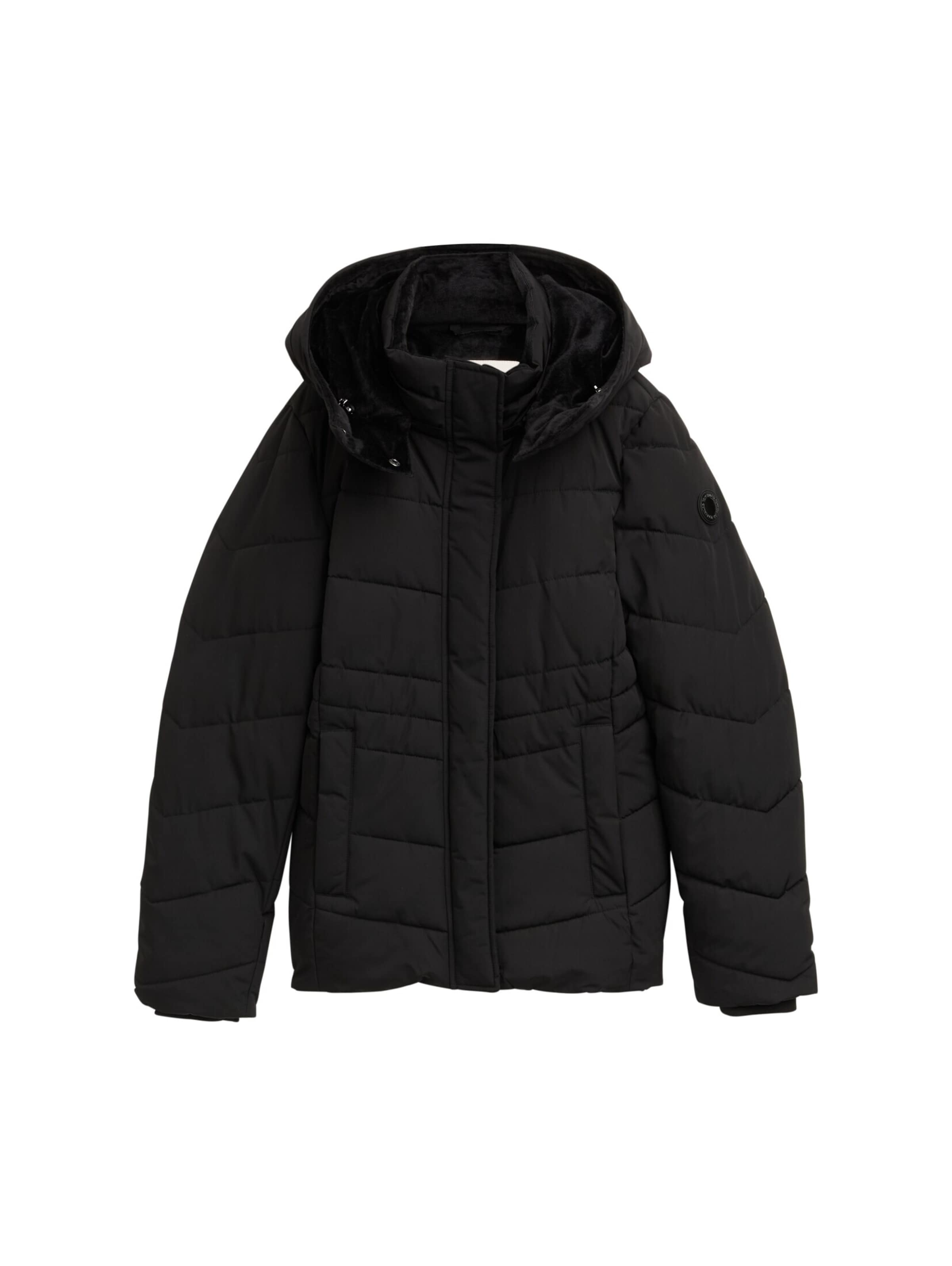 TOM TAILOR Winter jacket in Black: front