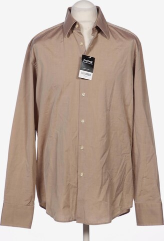 BOSS Black Button Up Shirt in XL in Beige: front