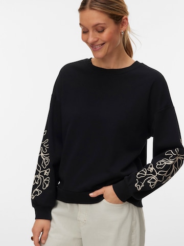 Bluză de molton 'VMLada' de la VERO MODA pe negru: față