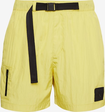 Calvin Klein Swimwear Board Shorts in Yellow: front