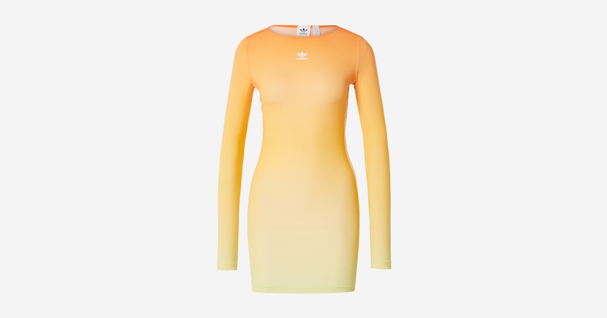 【ADIDAS】Original Long Sleeve Mini Dress - Orange / JF826 ADIDAS ORIGINALS Dress in Orange | ABOUT YOU