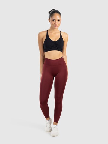Skinny Pantalon de sport 'Amaze Scrunch' Smilodox en rouge