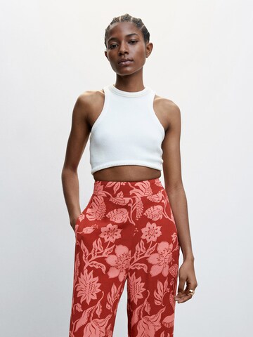 Wide Leg Pantalon 'Claudie' MANGO en rouge