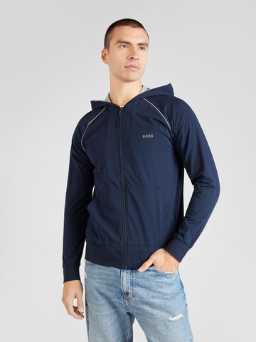 BOSS Sweat jacket 'Mix&Match' in Blue: front