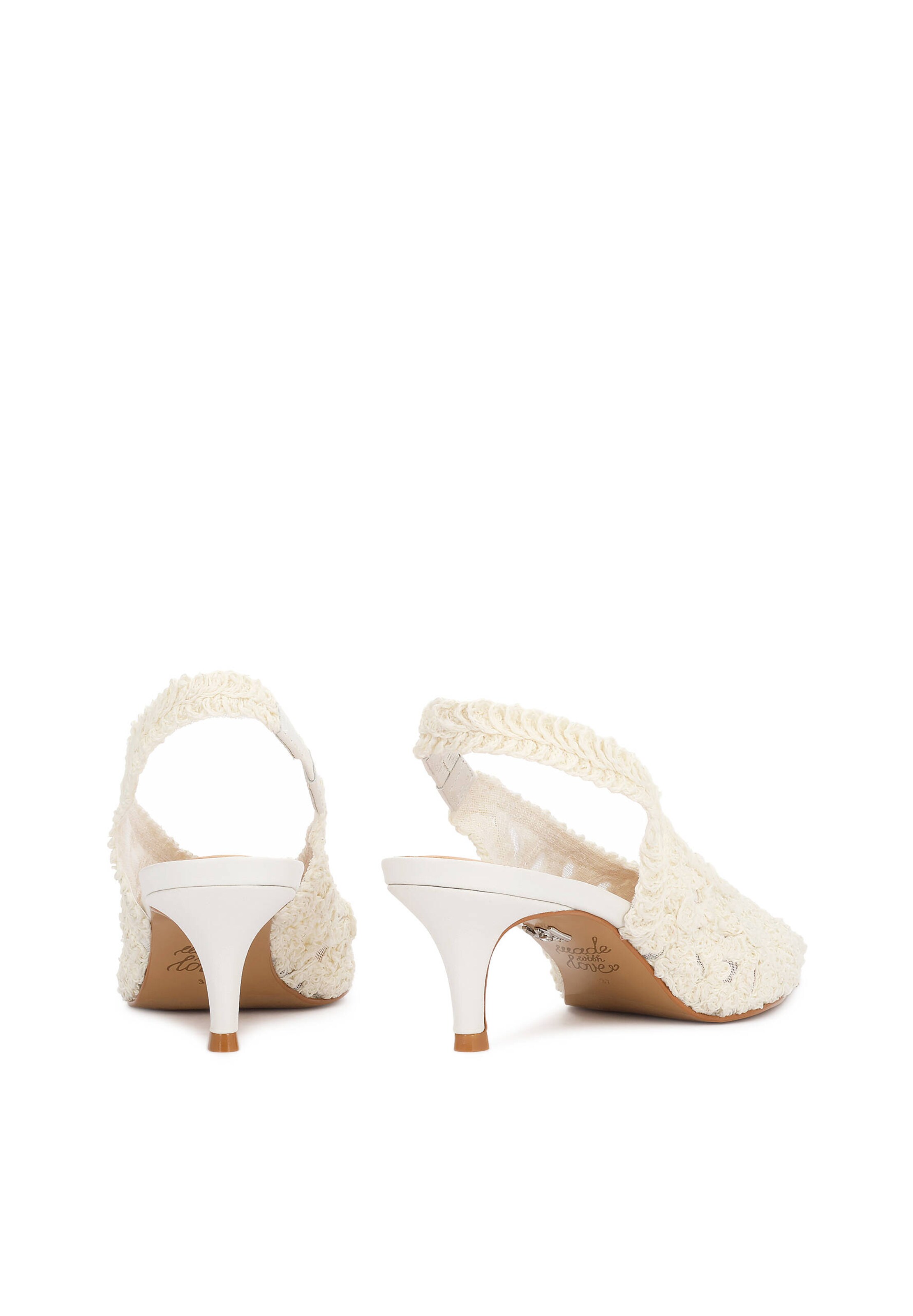 Kazar Slingpumps in Wit