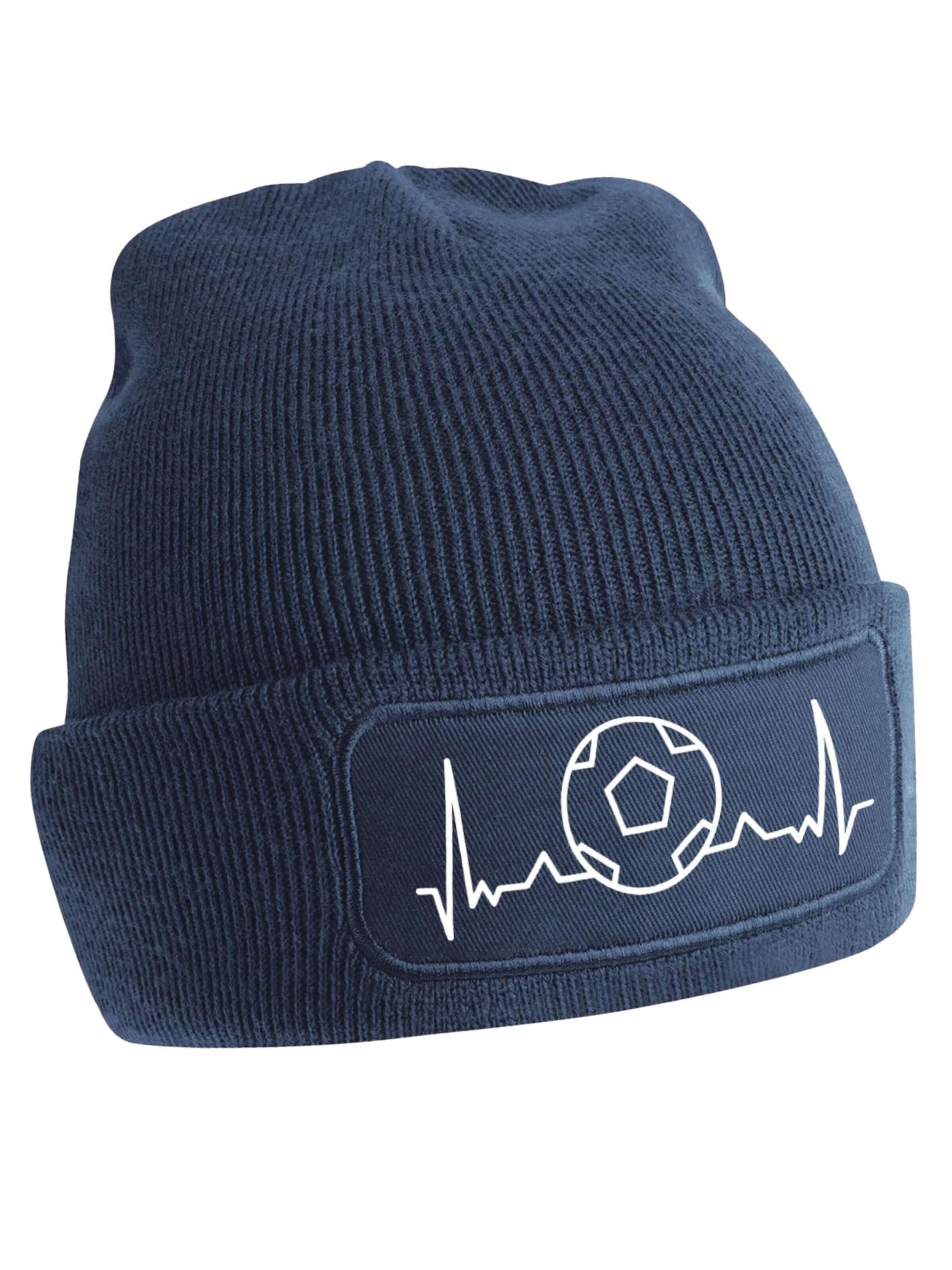 Youth Designz Mütze 'Heartbeat Fußball'‌‌‌‌‌ in Blau