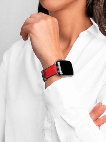 HIRSCH Armbänder - Reloj digital 'Arne for Apple Watch' en rojo: frente