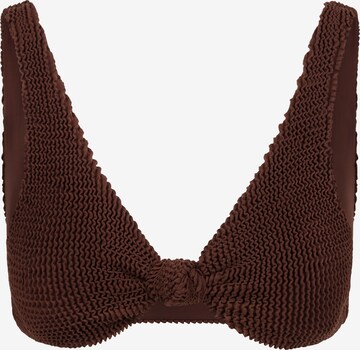 Hauts de bikini 'Scrunch' Moda Minx en marron : devant