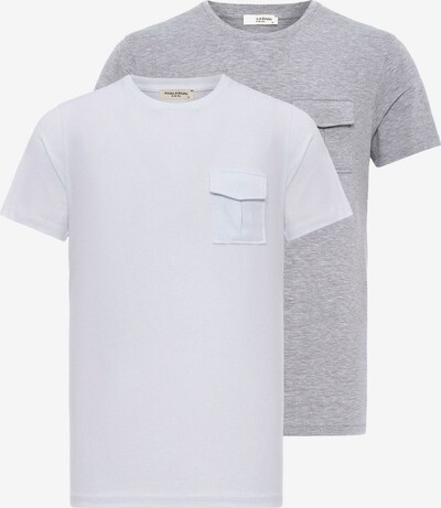 Anou Anou T-Shirt en gris chiné / blanc, Vue avec produit
