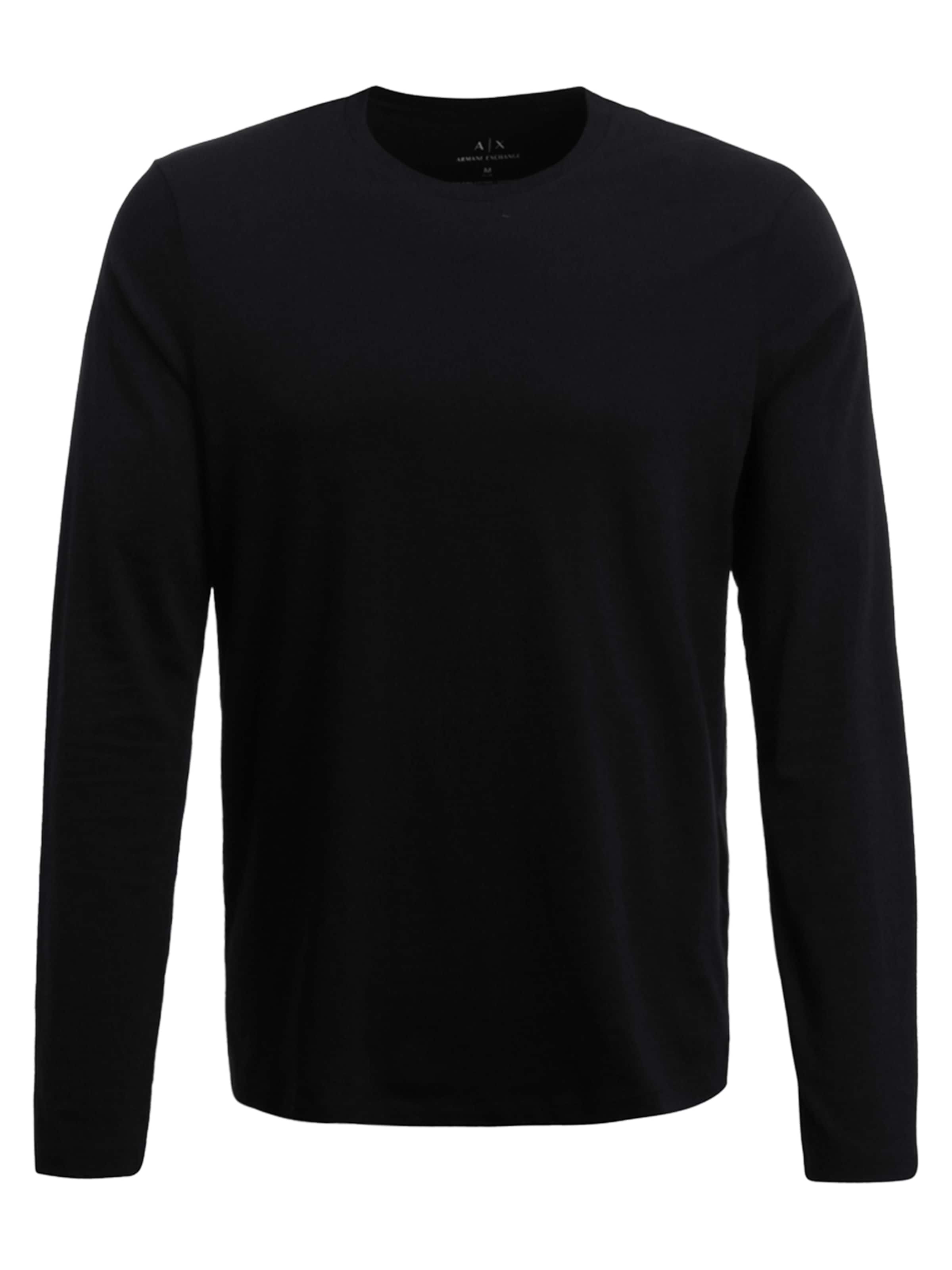 ARMANI EXCHANGE Тениска в черно: отпред
