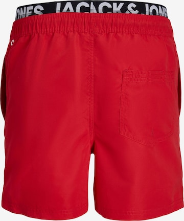 JACK & JONES Kopalne hlače 'Fiji' | rdeča barva