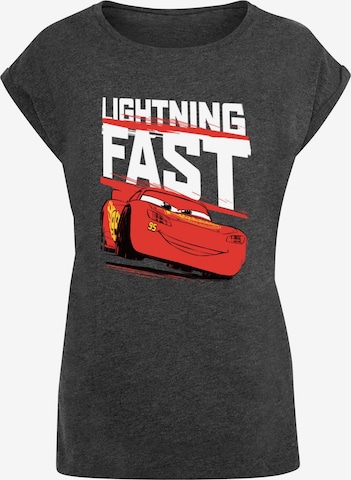 ABSOLUTE CULT Shirt 'Cars - Lightning Fast' in Grijs: voorkant