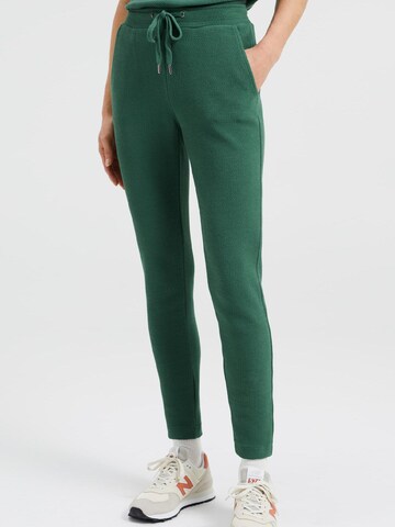 WE Fashion Slimfit Bukse i grønn: forside
